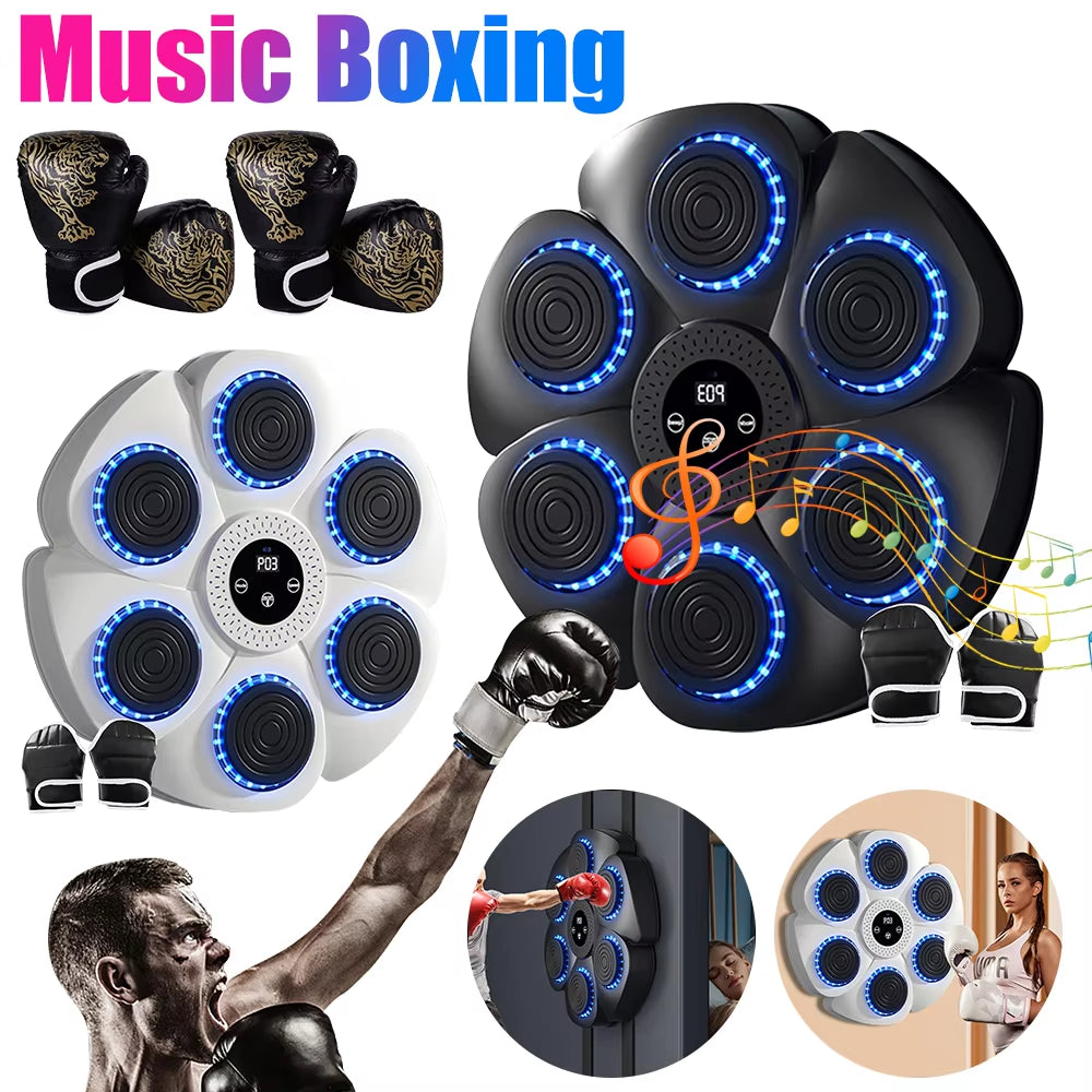 Music Boxing Machine Boxing Reaction Wall Target Adjustable Smart Bluetooth Boxing Machine Wall Mounted Gym Machine Equipment